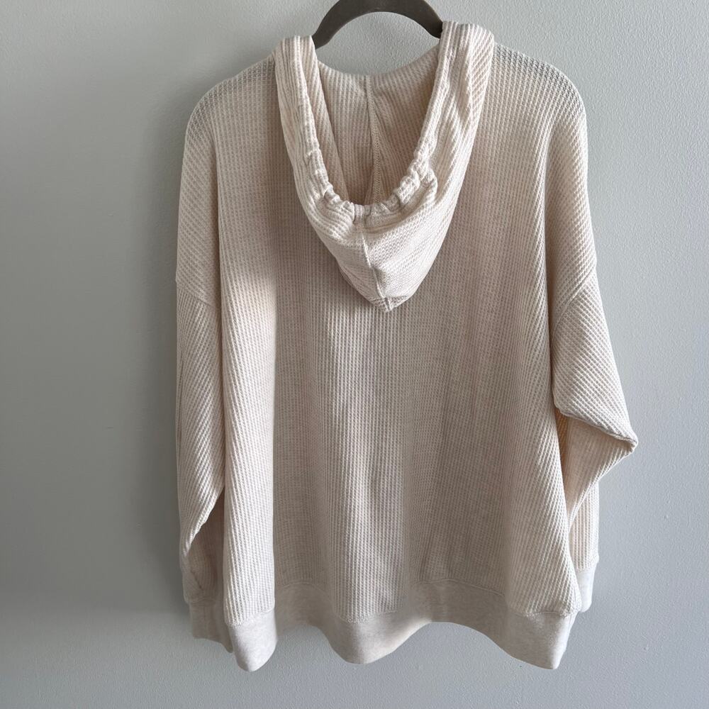 Aerie Cream Thermal Hoodie Size M - Picture 5 of 7